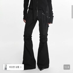 나체 EXPOSURE ZIP DETAIL PANTS BLACK