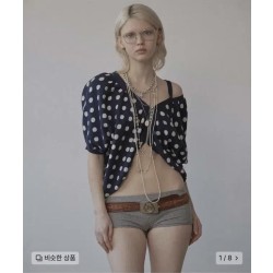 스컬프터 도트 가디건
