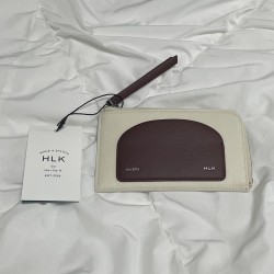 HLK 카드 지갑 베이지/버건디