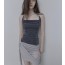 Philce 필세 Mixed drape Sleeveless, Navy