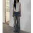 이네기 Aged Distressed Denim Pants (blue) M